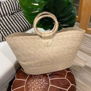 Handwoven beach bag